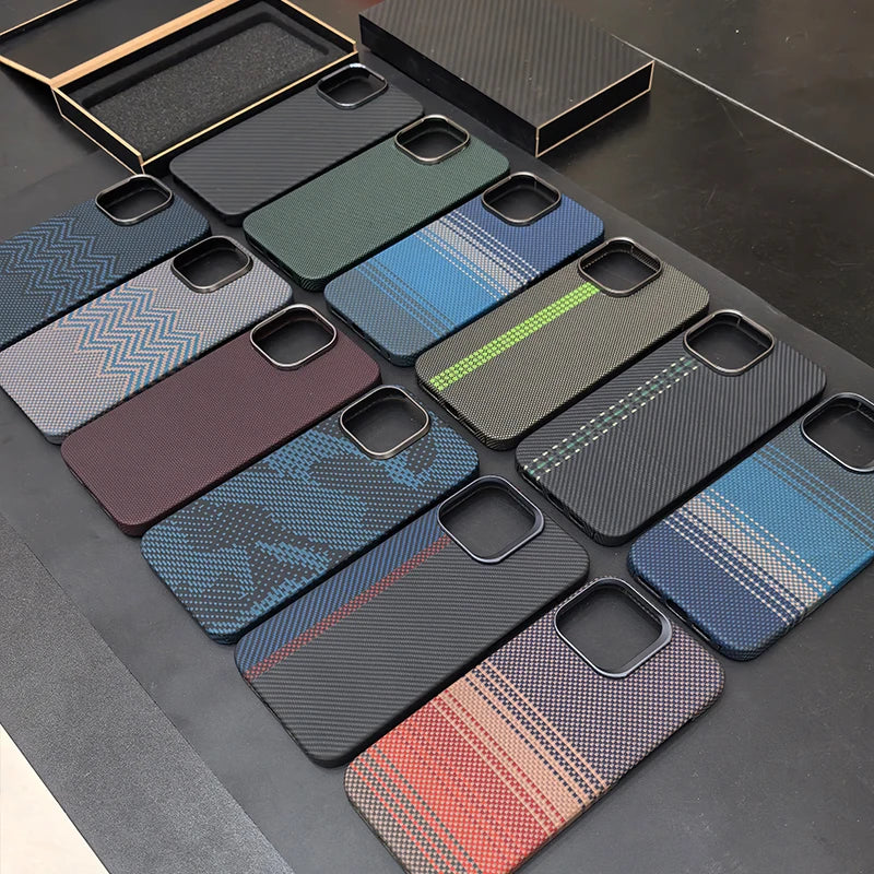 Mobile Phone Covers iPhone 16pro Cell Phone case Aramid Fiber Carbon case Magnetic for iPhone 16 Pro Max case