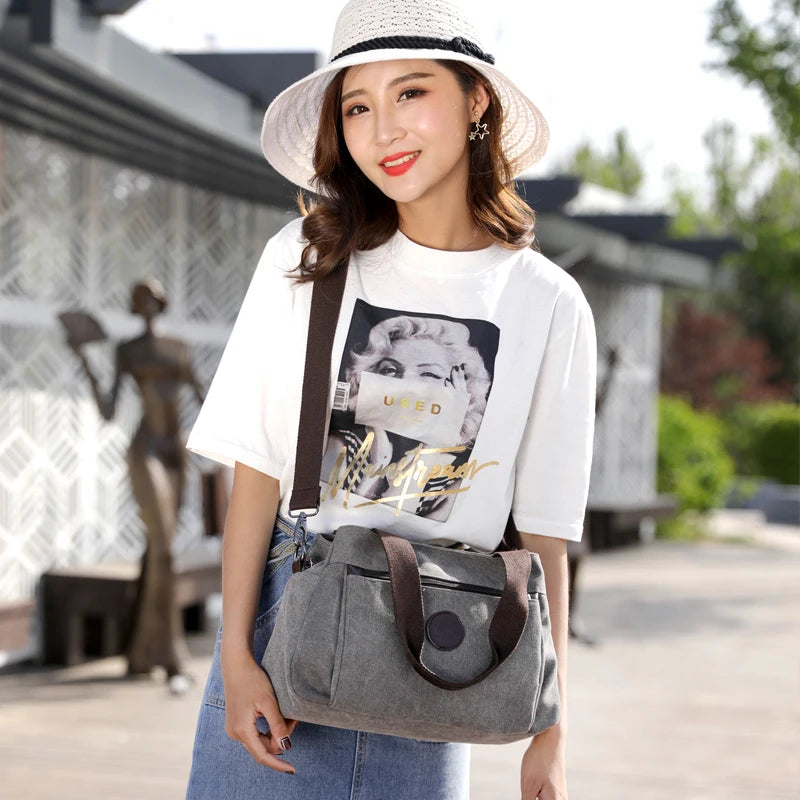 Women's Canvas Bag Handbags Shoulder Bags Messenger Bags Crossbody Bags Tote Large Capacity Work Bags bags for women
