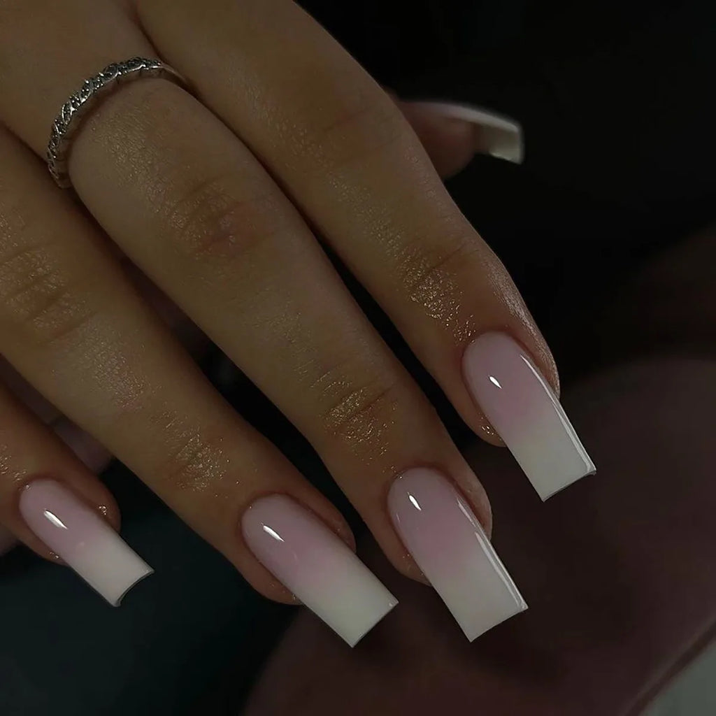 24 Pcs Gradient Nails Art Collection Press on Nails Artificial Fingernails Customize Candy False Nails for Everydaywear 3096