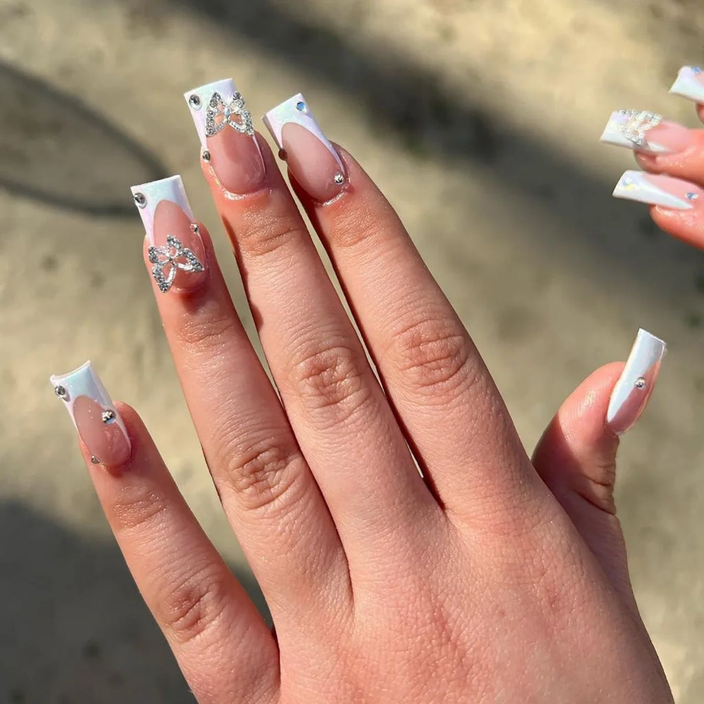 24 Pcs Gradient Nails Art Collection Press on Nails Artificial Fingernails Customize Candy False Nails for Everydaywear 3096