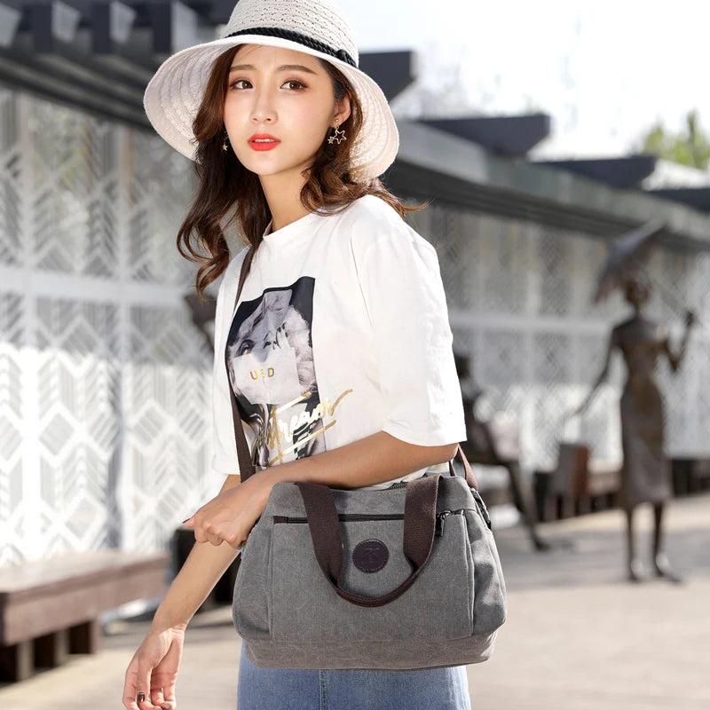 Women's Canvas Bag Handbags Shoulder Bags Messenger Bags Crossbody Bags Tote Large Capacity Work Bags bags for women