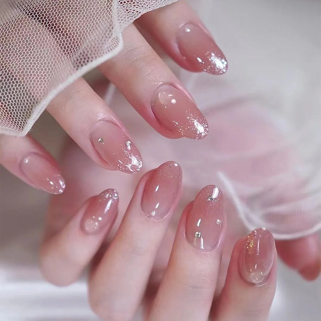 24 Pcs Gradient Nails Art Collection Press on Nails Artificial Fingernails Customize Candy False Nails for Everydaywear 3096