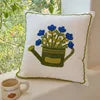 Nordic Living Room Towel Embroidered Pillow Cushion Bedroom Headboard Pillow Lumbar Support Backrest Pillow Cover
