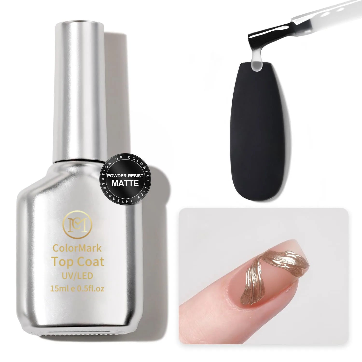 Long-Lasting Russian Matte Top Coat: Powder-Resistant Finish