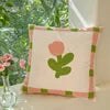 Nordic Living Room Towel Embroidered Pillow Cushion Bedroom Headboard Pillow Lumbar Support Backrest Pillow Cover