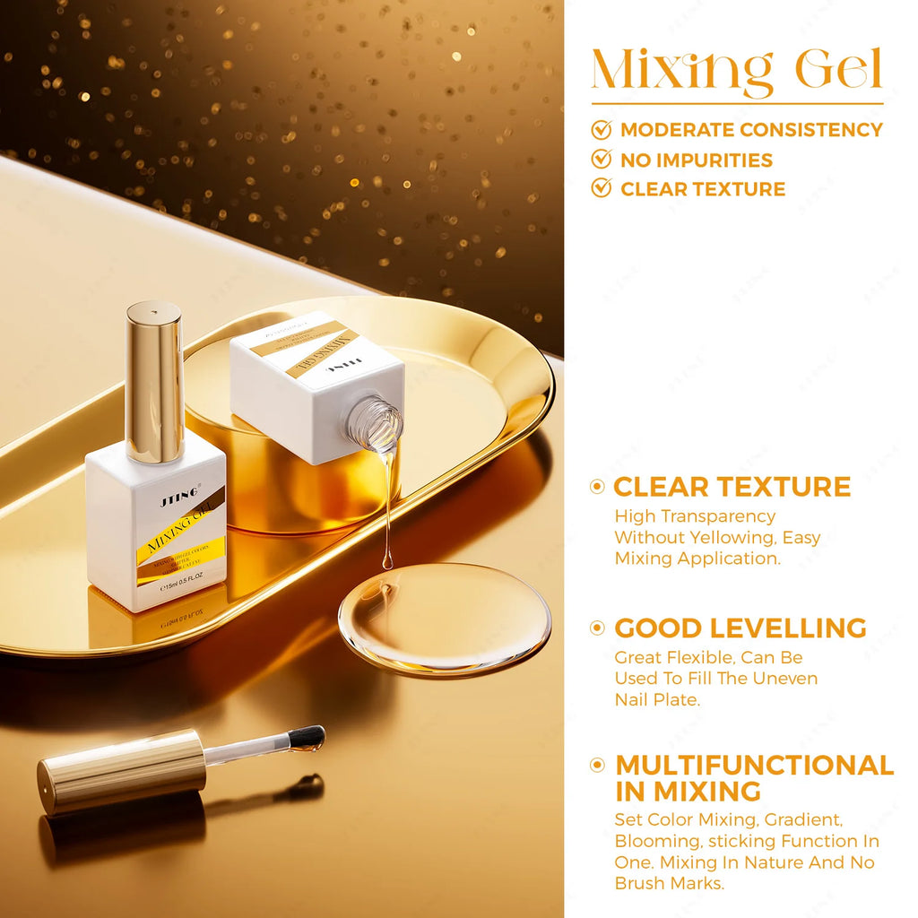 JTING New Updated Multifunctional Mixing Gel Clear Gel Nail Polish OEM/ODM Free Custom Private Label Nails Gel Suppliers