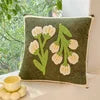 Nordic Living Room Towel Embroidered Pillow Cushion Bedroom Headboard Pillow Lumbar Support Backrest Pillow Cover