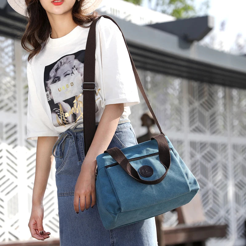 Women's Canvas Bag Handbags Shoulder Bags Messenger Bags Crossbody Bags Tote Large Capacity Work Bags bags for women