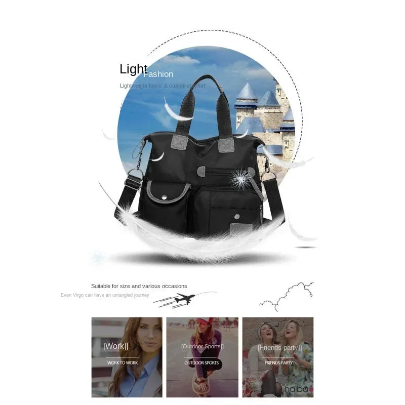 New Women's Casual Fashion Mommy Bag Oxford Handbag Large Capacity Waterproof Travel Bag