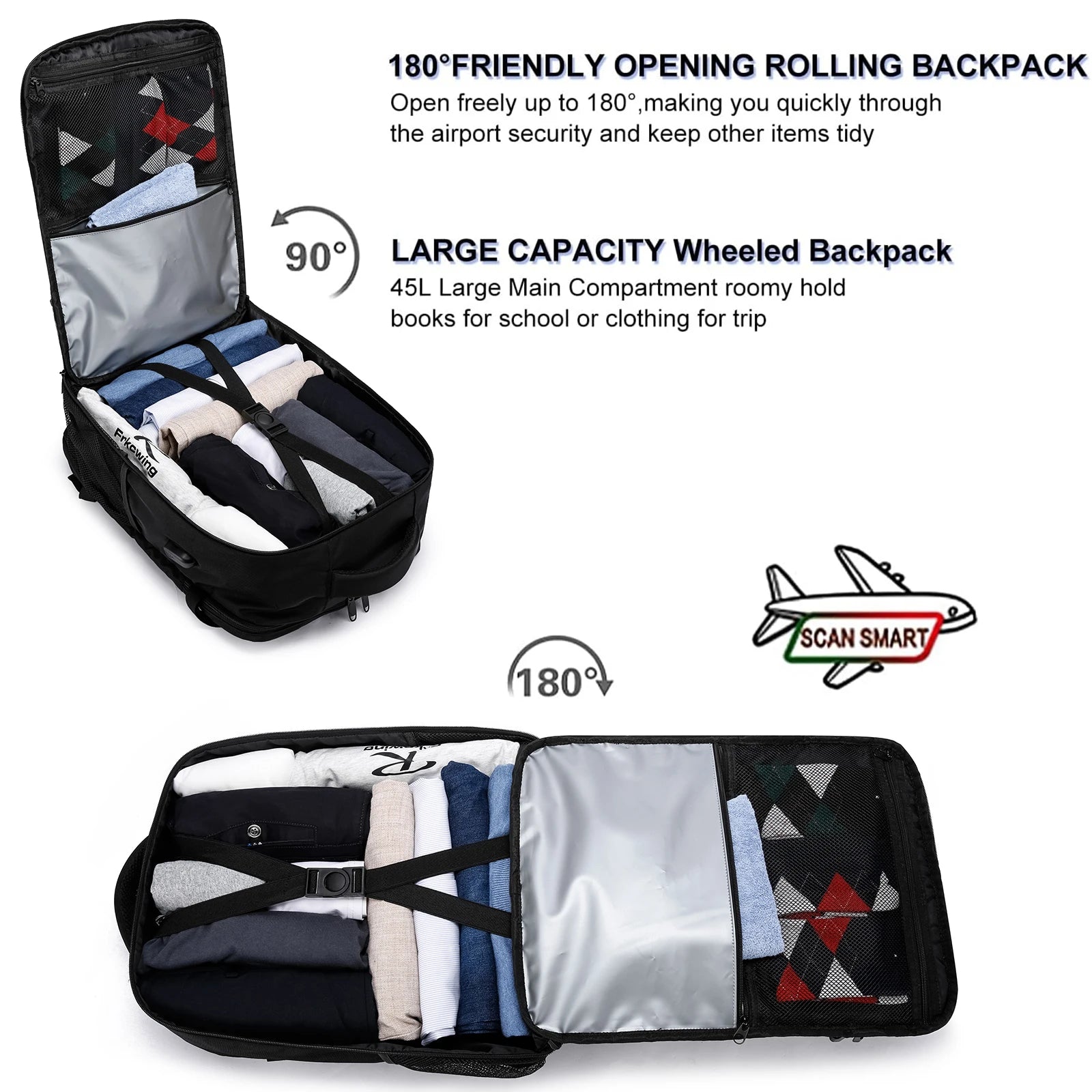 ryanair 40x20x25 and easyjet 45x36x20 Cabin Bag Travel Backpack unisex Laptop Backpack outdoor travel backpack Student.School