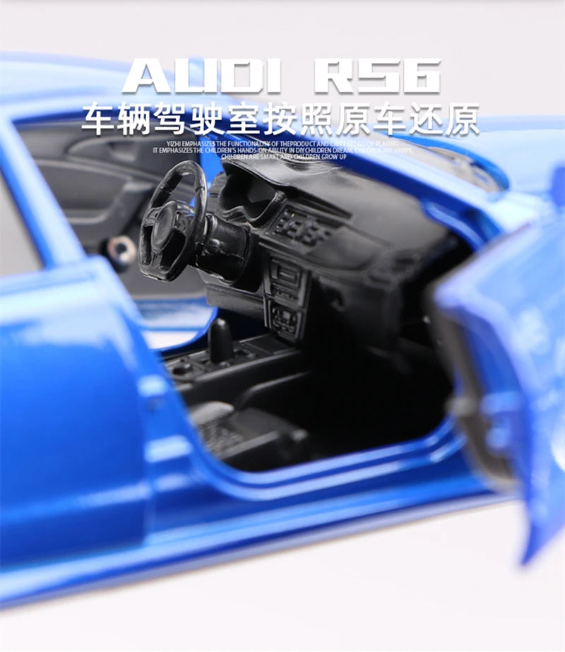 1:36 RS6 Station Wagon Car Model Alloy Diecasts Toy Vehicles Car Metal Model High Simulation Pull Back Collection Childrens Gift
