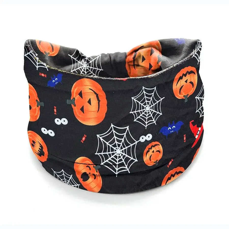 Halloween Headbands For Women Wide Turban Dress Up Costume Headwraps Pumpkin Spider Web Bad Skeleton Hair Band