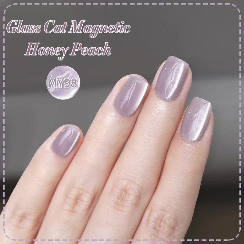 BORN PRETTY 10ml Dark Brown Red Glass Bead Cat Magnetic Gel Nail Polish Semi Permanent Soak Off UV LED Varnish Nail Art Salon