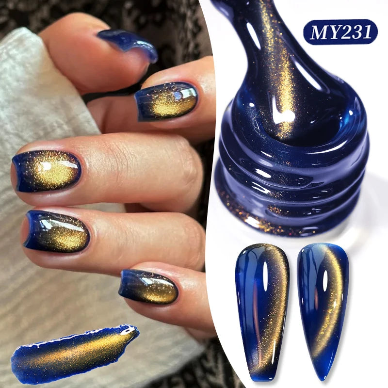 BORN PRETTY 10ml Auroras Glitter Cat Magnetic Gel Nail Polish Jelly Glass Bead Semi Permanent Soak Off UV LED Varnish Manicure