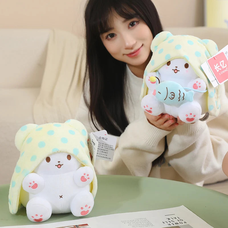 Sanrio Carpet Bear Plush Toy Pendant Kawaii Soft Stuffed Dolls Plush Keychains Home Car Decoration Plush Toys Phone Keyrings