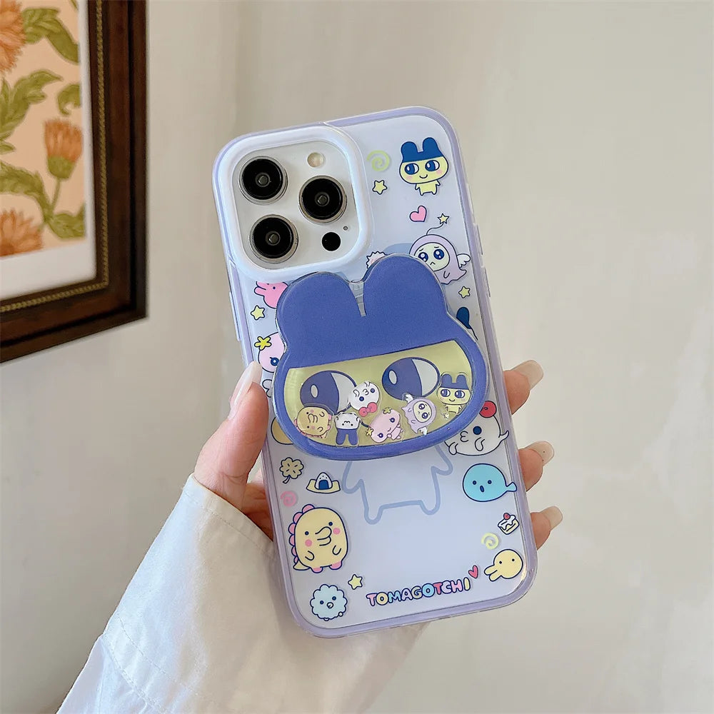 Funny cartoon magnetic stand phone case for iPhone 16 Pro Max 14 15 pro 16 cover with Magsafe cute protection shockproof cover