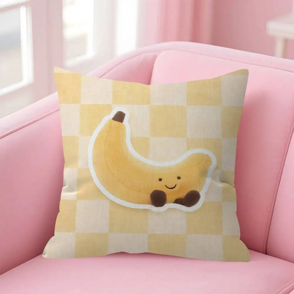 Cute Cartoon J-JellycatS Anime(1)  Maple Design Cushion Cover Happy Autumn Harvest decor Holiday Decorati Pillow Cover