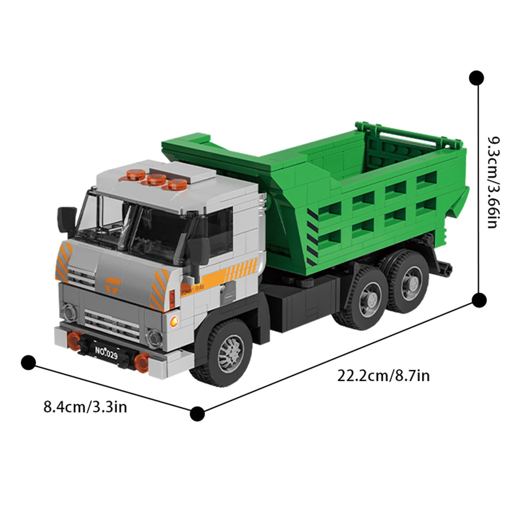 349PCS Crane Truck Truck-Mounted Crane MOC Building Blocks Engineering Vehicle Truck Transport Car Model Bricks Toys Gifts 66023