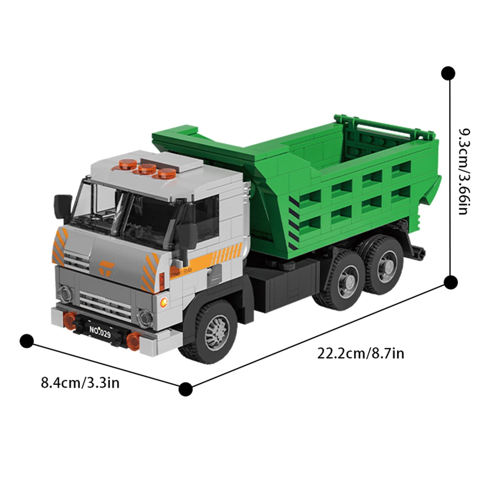 349PCS Crane Truck Truck-Mounted Crane MOC Building Blocks Engineering Vehicle Truck Transport Car Model Bricks Toys Gifts 66023