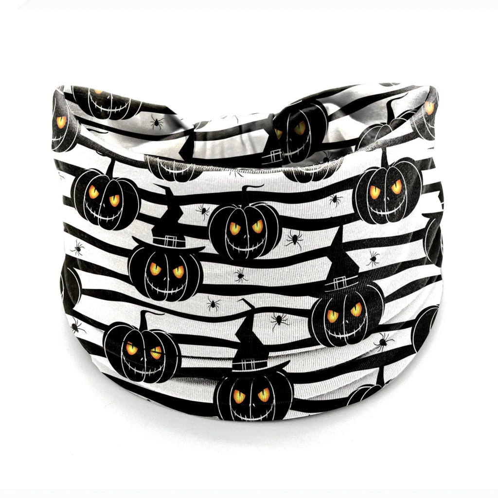 Halloween Headbands For Women Wide Turban Dress Up Costume Headwraps Pumpkin Spider Web Bad Skeleton Hair Band