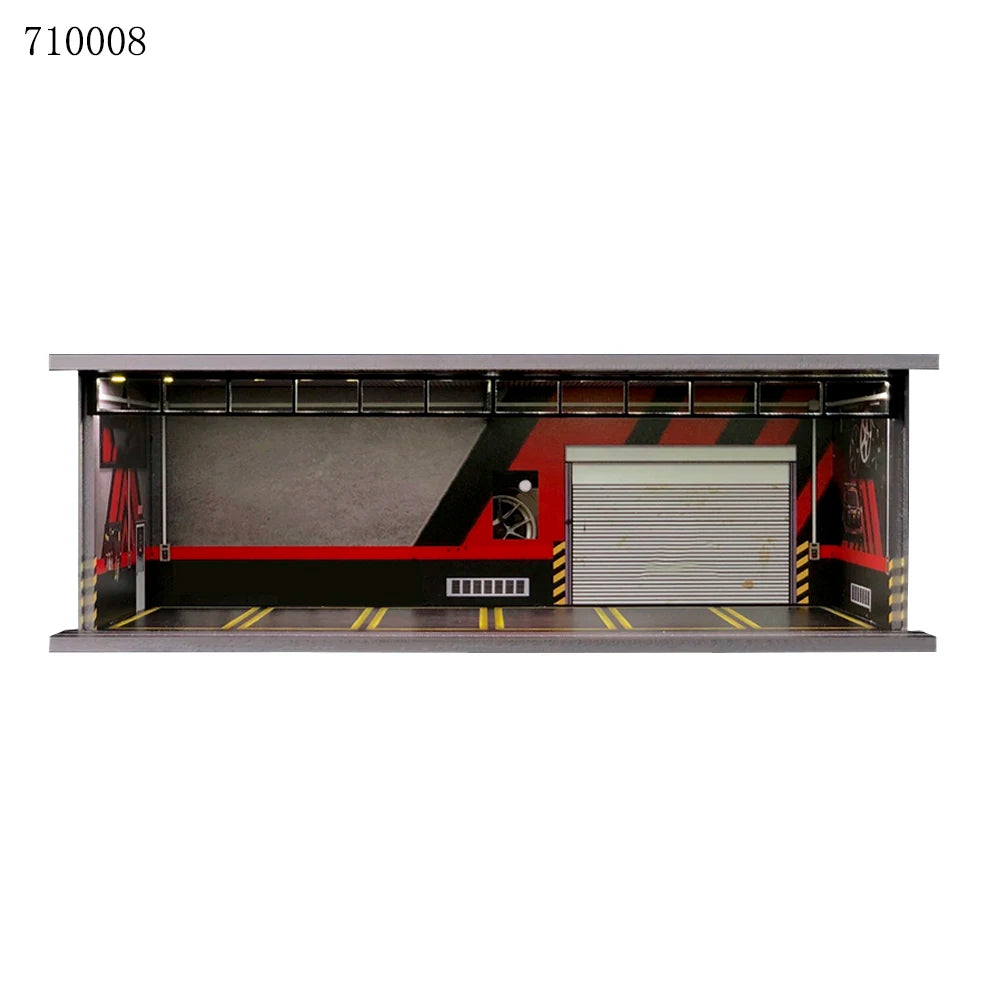 GFans NEW 1:64 Scale Diorama Car Garage Model Parking Lot for Display Gifts Scene Collection Display Car Assembly Scenes Toy