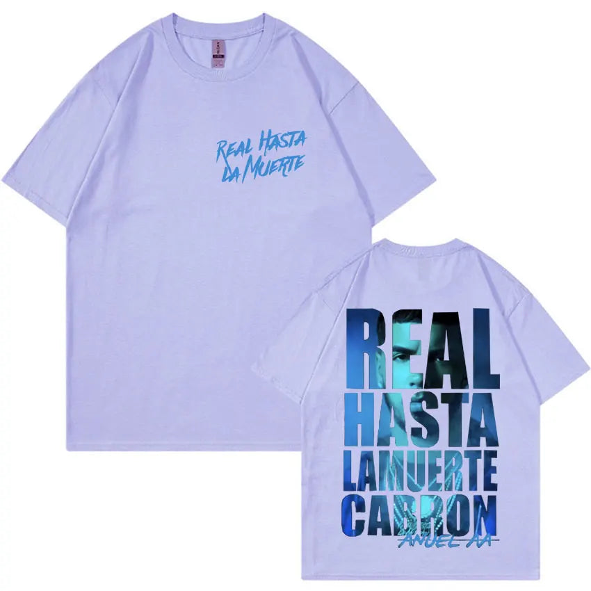 Anuel AA Tour 2025 Fashion Double Sided Print High Street Graphic Comfort Tee Shirts Mens Casual Aesthetic Oversized Y2K Tshirts