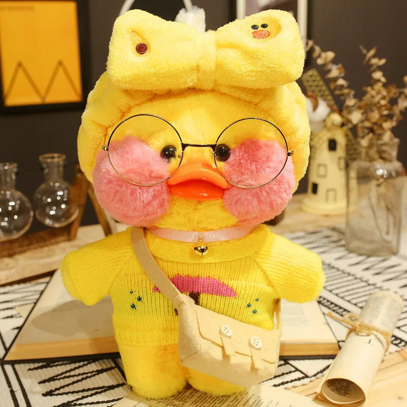 30cm Kawaii Lalafanfan Duck Plush Toy Cartoon Lalafanfan Duck Doll Soft Stuffed Animal Plushie Birthday Gifts For Girl Children