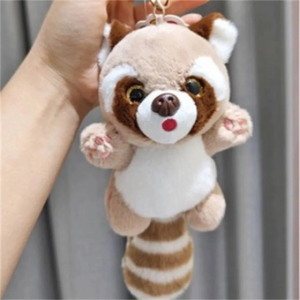 Cute Cartoon Red Panda Plush Toy Pendant Zoo Cultural Key Chain Figure Wholesale Raccoon Hanging