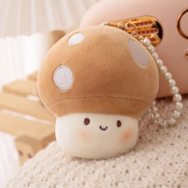 Cute Pendant Small Mushroom Plush Cartoon Doll Bag Hanging Foreign Trade Explosive Mushroom Keychain