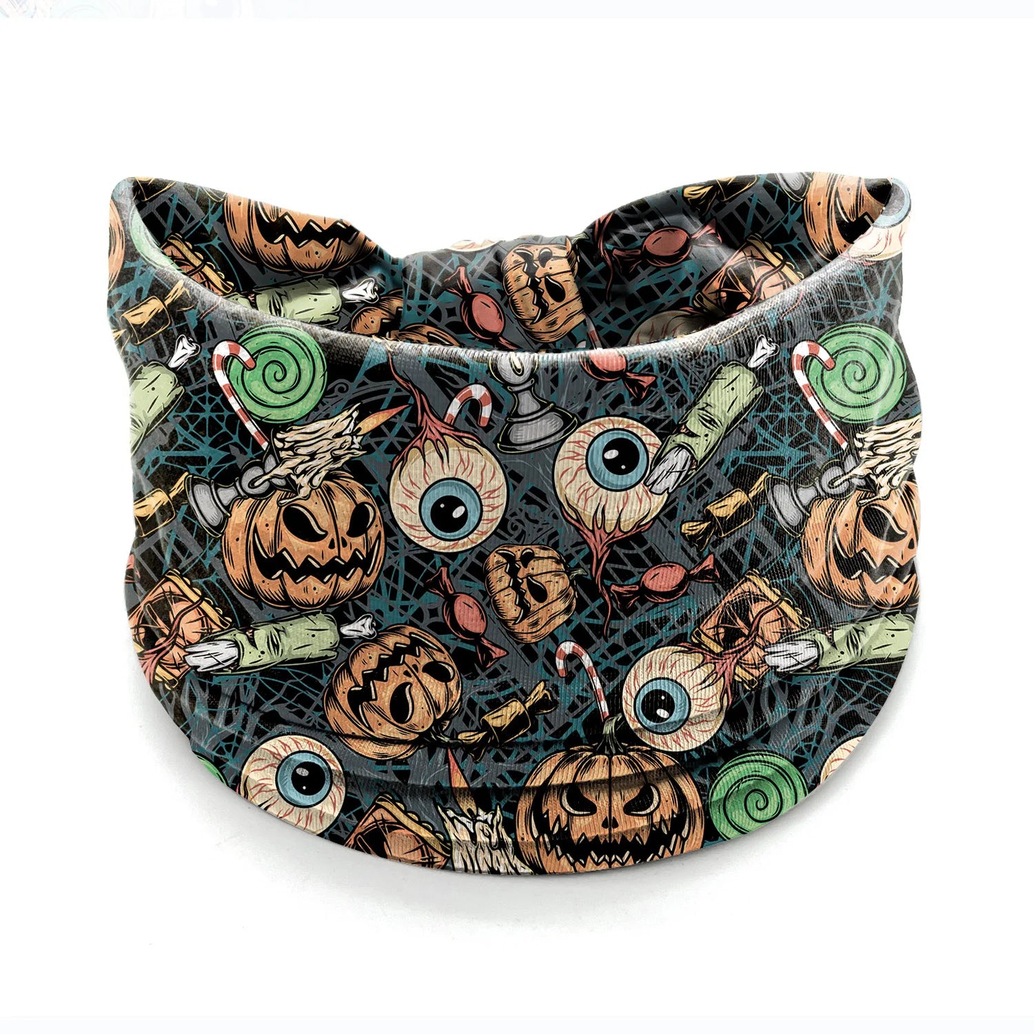 Halloween Headbands For Women Wide Turban Dress Up Costume Headwraps Pumpkin Spider Web Bad Skeleton Hair Band