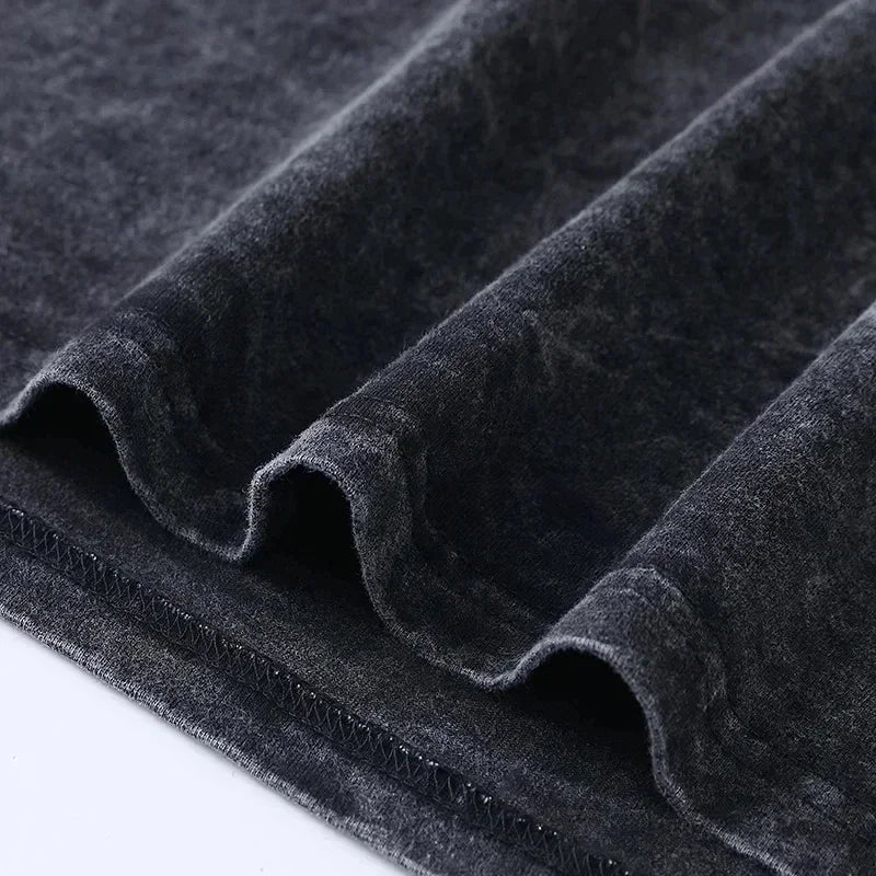 Summer New Demon Slayer Anime Tokitou Muichirou Peripheral Washed T-shirt Men and Women Loose Casual Harajuku Short Sleeved Top