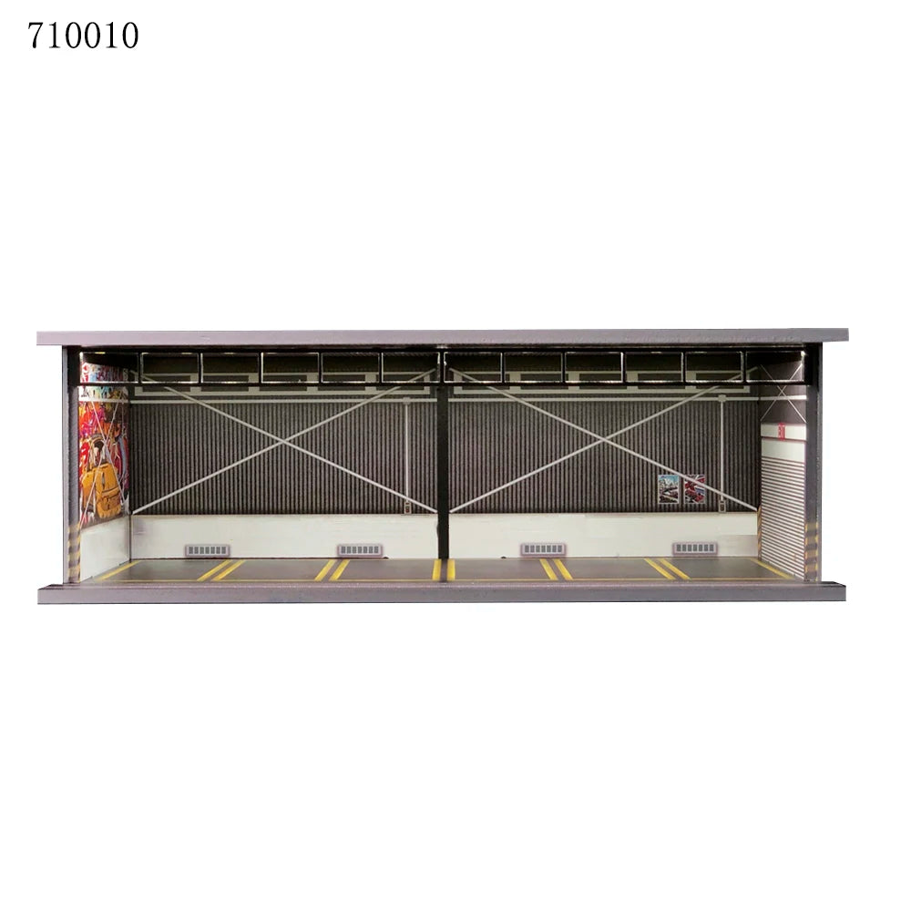 GFans NEW 1:64 Scale Diorama Car Garage Model Parking Lot for Display Gifts Scene Collection Display Car Assembly Scenes Toy