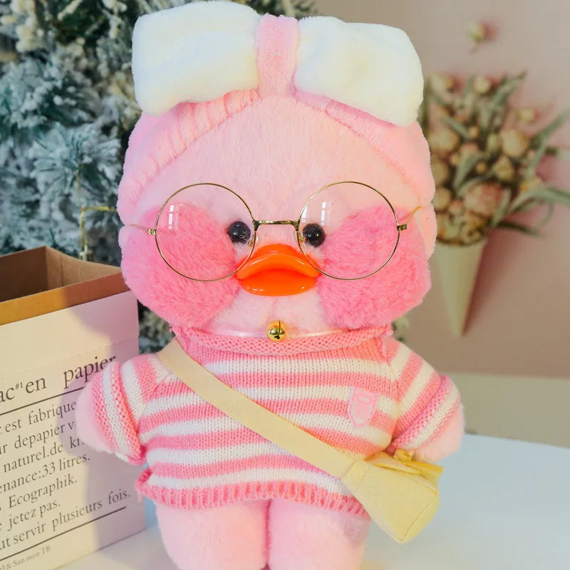 30cm Kawaii Lalafanfan Duck Plush Toy Cartoon Lalafanfan Duck Doll Soft Stuffed Animal Plushie Birthday Gifts For Girl Children