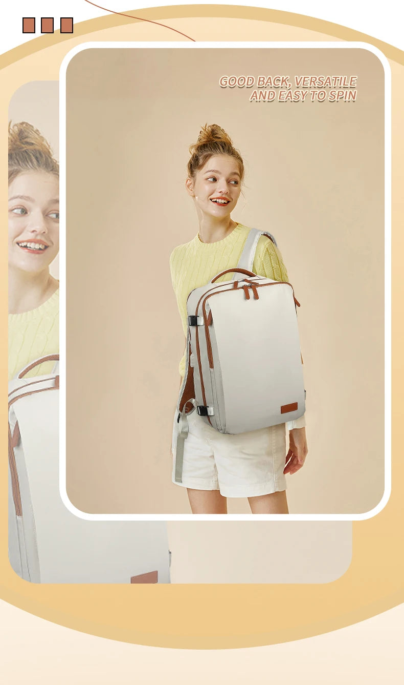 Travel Backpack 40x20x30 Cabin Plane Waterproof Expandable Weekender Laptop With USB Port Ryanair Carry-On Women Men Backpack