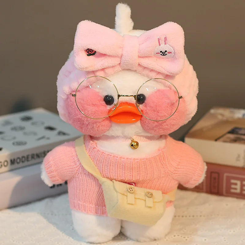 30cm Kawaii Lalafanfan Duck Plush Toy Cartoon Lalafanfan Duck Doll Soft Stuffed Animal Plushie Birthday Gifts For Girl Children