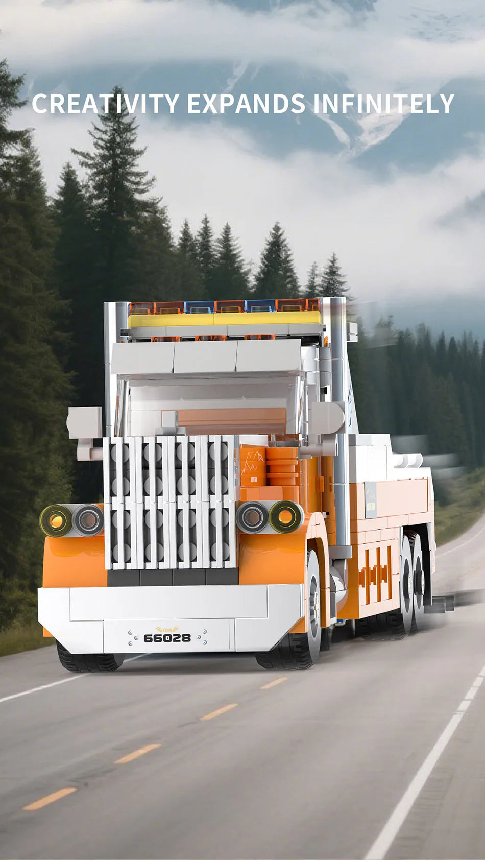 Technical City 449pcs Heavy-duty Tow Truck Model Building Blocks Set Highway Trailer Truck MOC Car Toys For Children Boys Gifts