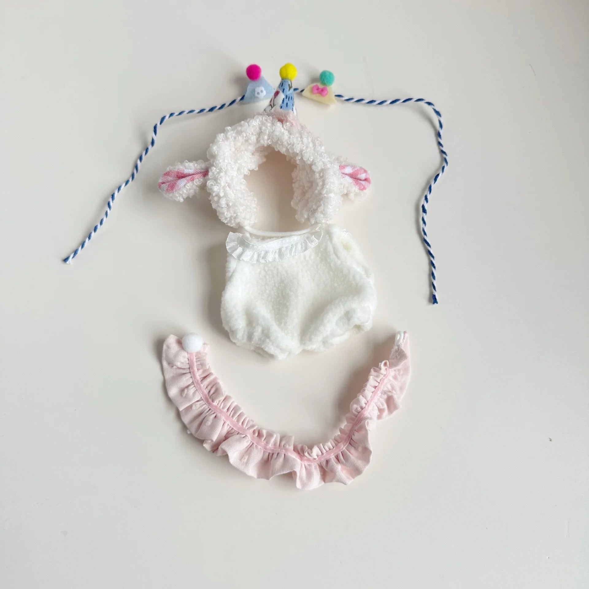 17cm Labubu Idol Dolls Sitting Party Clothing Outfit Accessories Cute Mini The Monster Camellia Dress only clothes