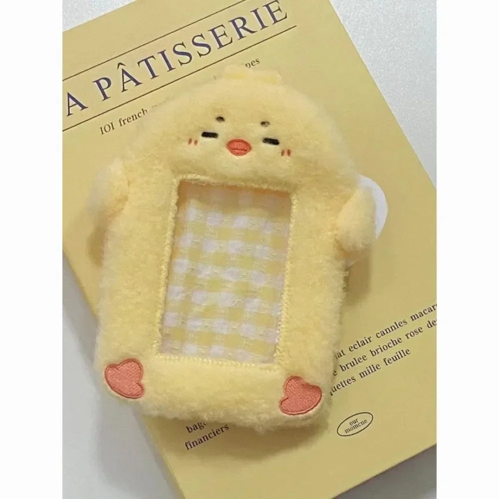 Cute Bag Keychain Plush Photocard Case Cartoon Bag Keychain Fox Photocard Case Idol Photos Protective Cover Student Card Holder