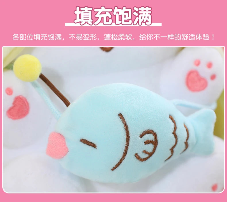 Anime Sanrio Kuromi New Kawaii Cute Marumofubiyori Blanket Bear Stuffed Plush Toys Plushies Birthday Party Gifts For Kids Girls