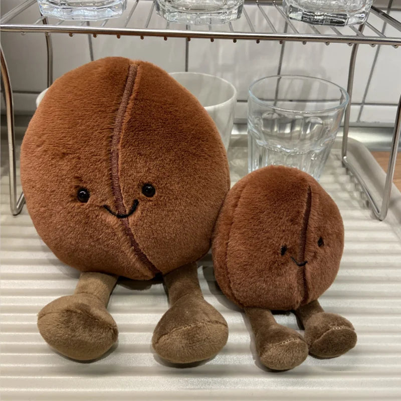 Jellycat Fashion Cute Coffee Bean Doll Stuffed Anime Coffee Food Plush Toy Cartoon Soft Plushies Home Table Decorations