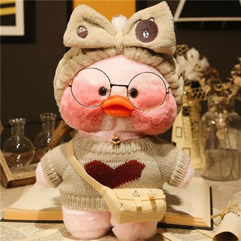 30cm Kawaii Lalafanfan Duck Plush Toy Cartoon Lalafanfan Duck Doll Soft Stuffed Animal Plushie Birthday Gifts For Girl Children
