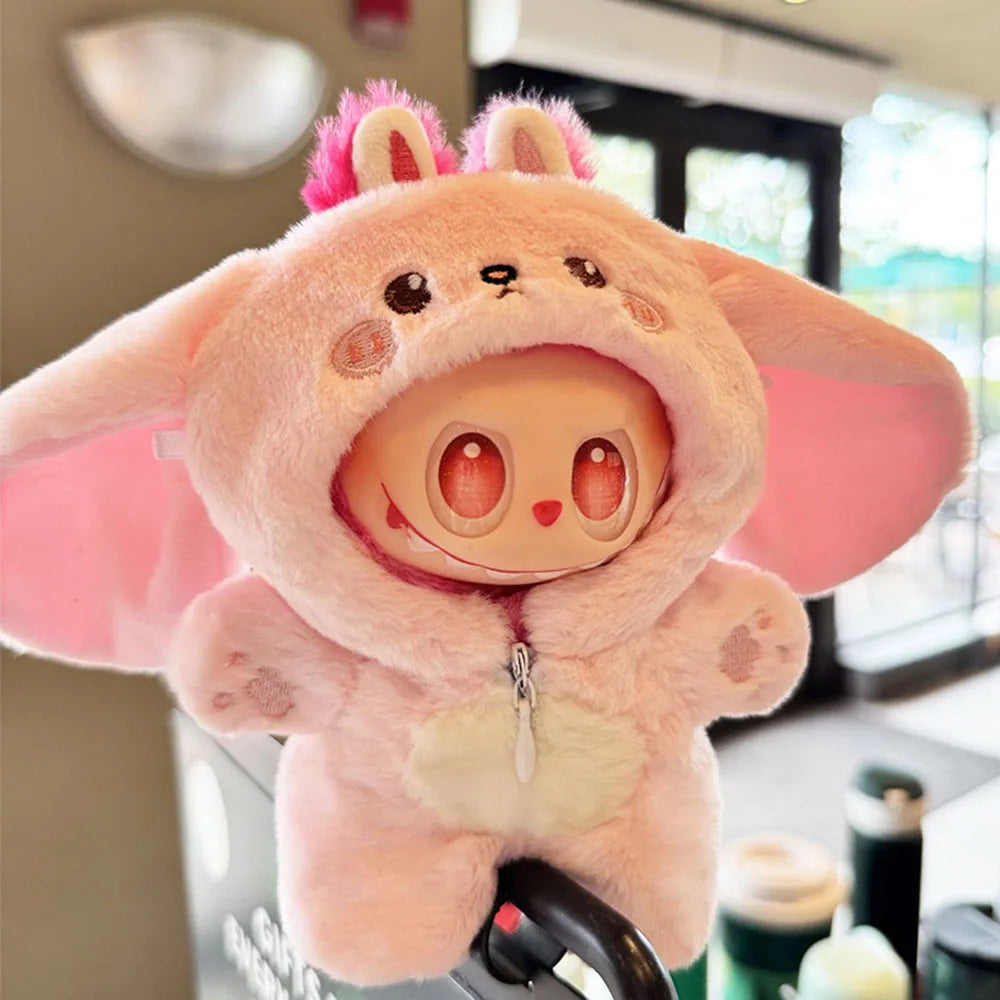 Only Clothes For 15-17cm Labubu Animal Elephant Cute Cat Clothes Set for 15-17cm Labubu Doll Clothes Accessories