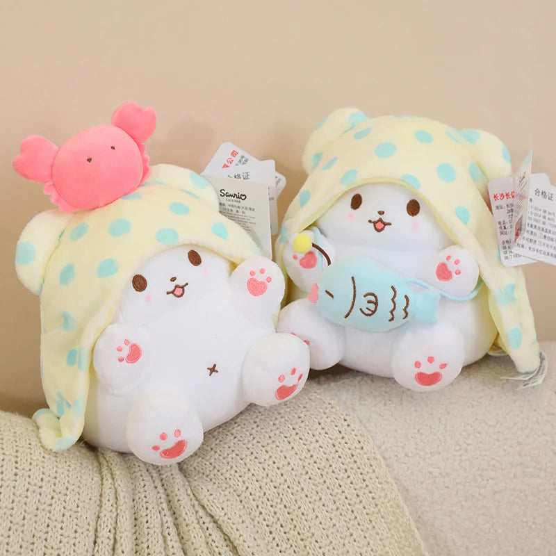 Sanrio Carpet Bear Plush Toy Pendant Kawaii Soft Stuffed Dolls Plush Keychains Home Car Decoration Plush Toys Phone Keyrings