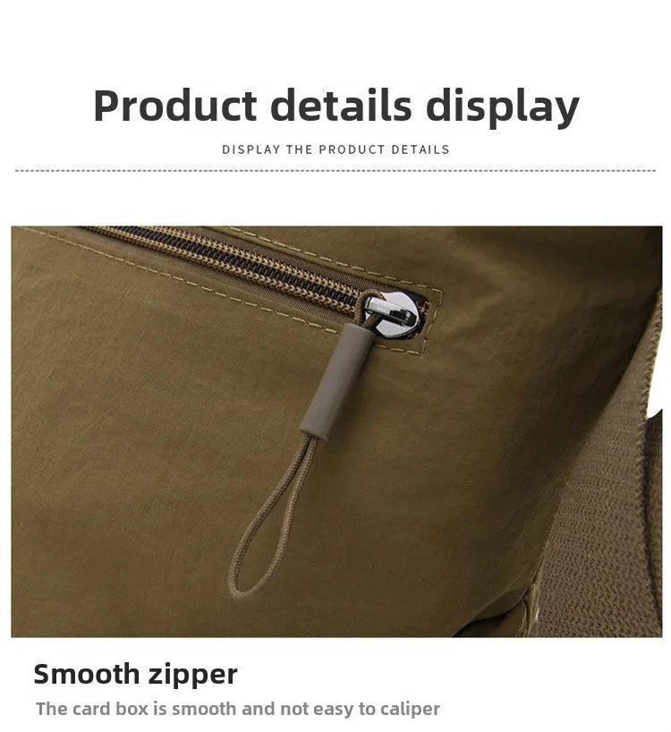 Ultra-light Nylon Crossbody Bag for Women Adjustable Wide Strap Lightweight Women's Bag Zipper Closure Stylish Messenger Bag