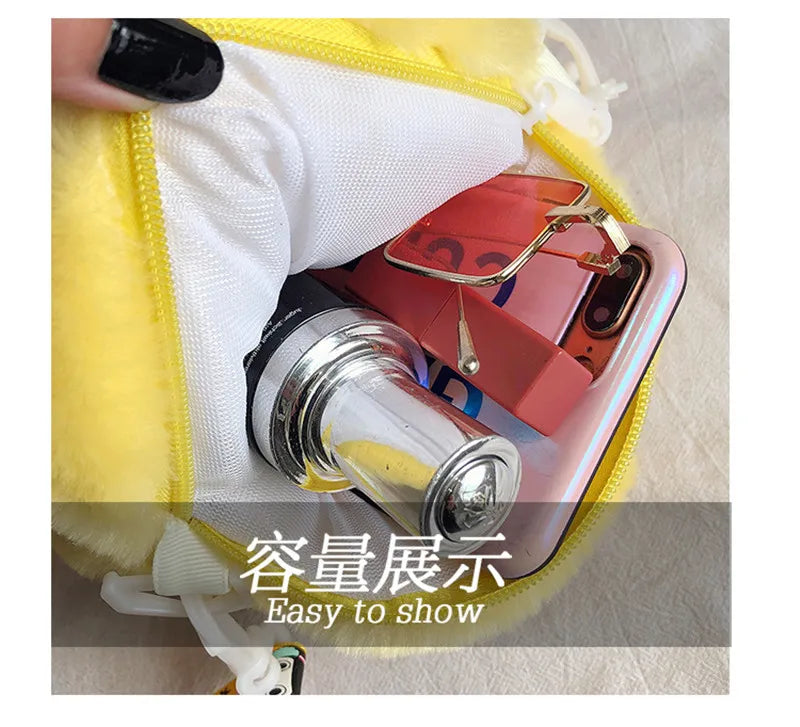 28cm Cute LaLafanfan Cafe Duck Plush Backpack Kawaii Toys Stuffed Crossbody Bag Doll Shoulder School Bag for Girls Gift