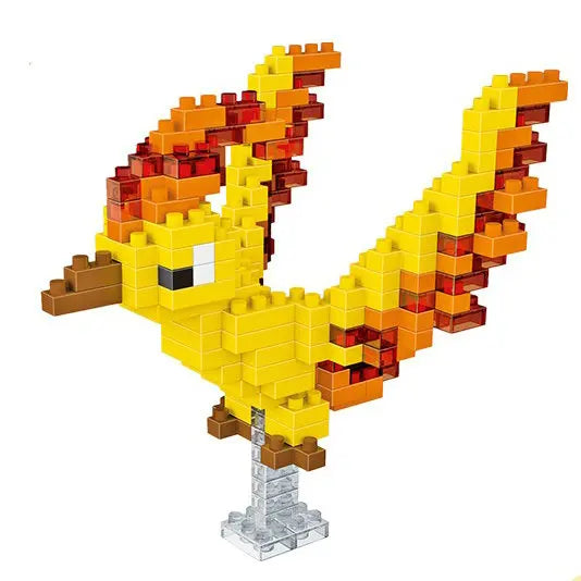 DIY Pokemon Blocks Small Cartoon Mini Building Block Pikachu Charizard Eevee Mewtwo Anime Assemble Action Model Dolls Toys