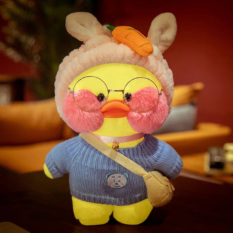 30cm Kawaii Lalafanfan Duck Plush Toy Cartoon Lalafanfan Duck Doll Soft Stuffed Animal Plushie Birthday Gifts For Girl Children