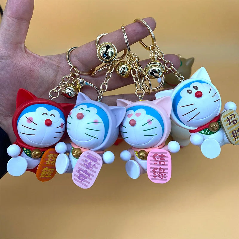 8 Doramon Blessing Doll Jingle Cat Cake Decoration Twist Egg Blind Box Doll Key Chain