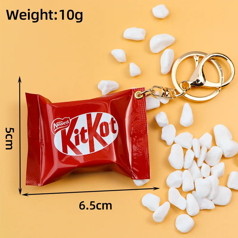 Miniature Kitkat Chocolate Pendant Mini Chocolate Keychain Food Toy Gacha Pendant