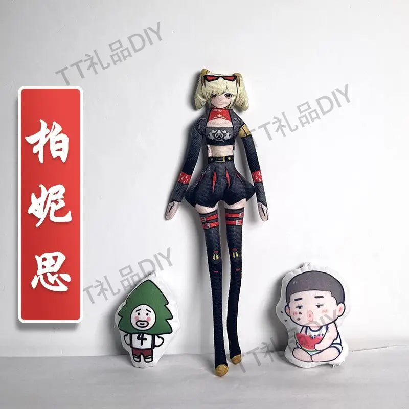 Game Zenless Zone Zero Wise Belle Nicole Demara Von Lycaon Cosplay Doll Plush Stuffed Dolls Abstract Twistable Wire Accessories